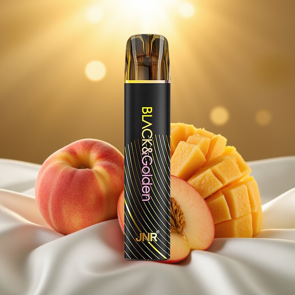 JNR Black&Golden 800 Puffs Pêche Mangue 550mAh 2ml TPD 2%
