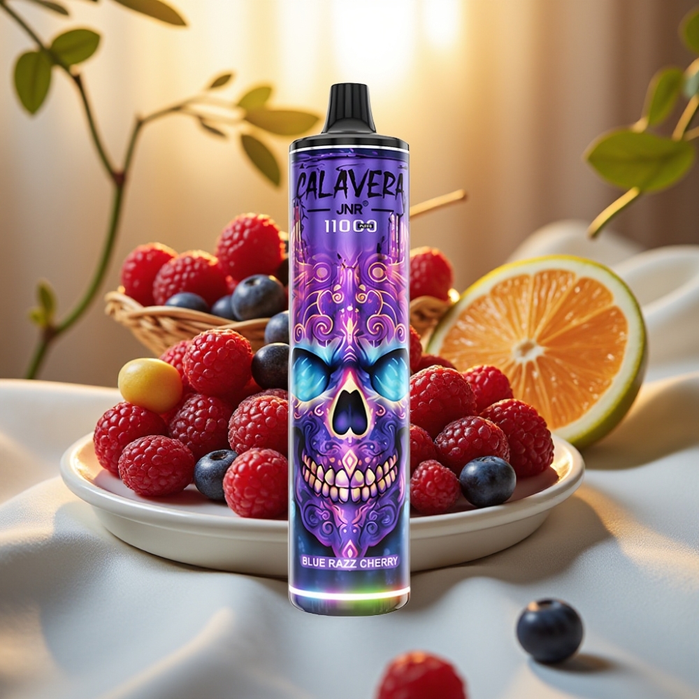JNR Calavera 11000 Puffs Disposable Vape Myrtille Cerise Type-C 850mAh 21ml