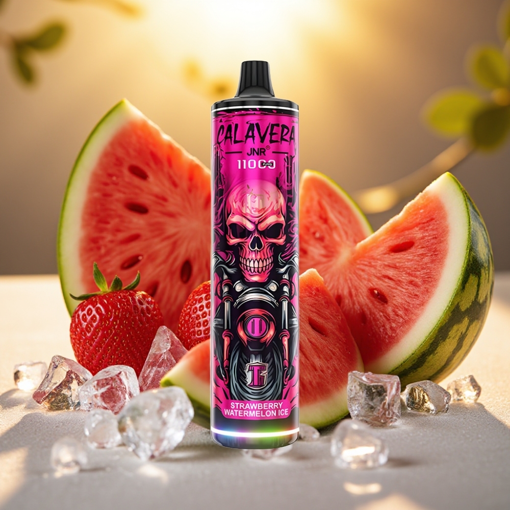 JNR Calavera 11000 Puffs Fraise Pastèque Glacée Type-C 850mAh 21ml 1.0ohm