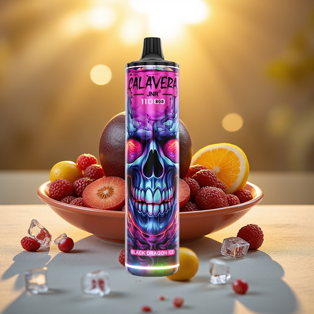 JNR Calavera 11000 Puffs Type-C 850mAh 21ml 1.0ohm Dragon Noir Glacé