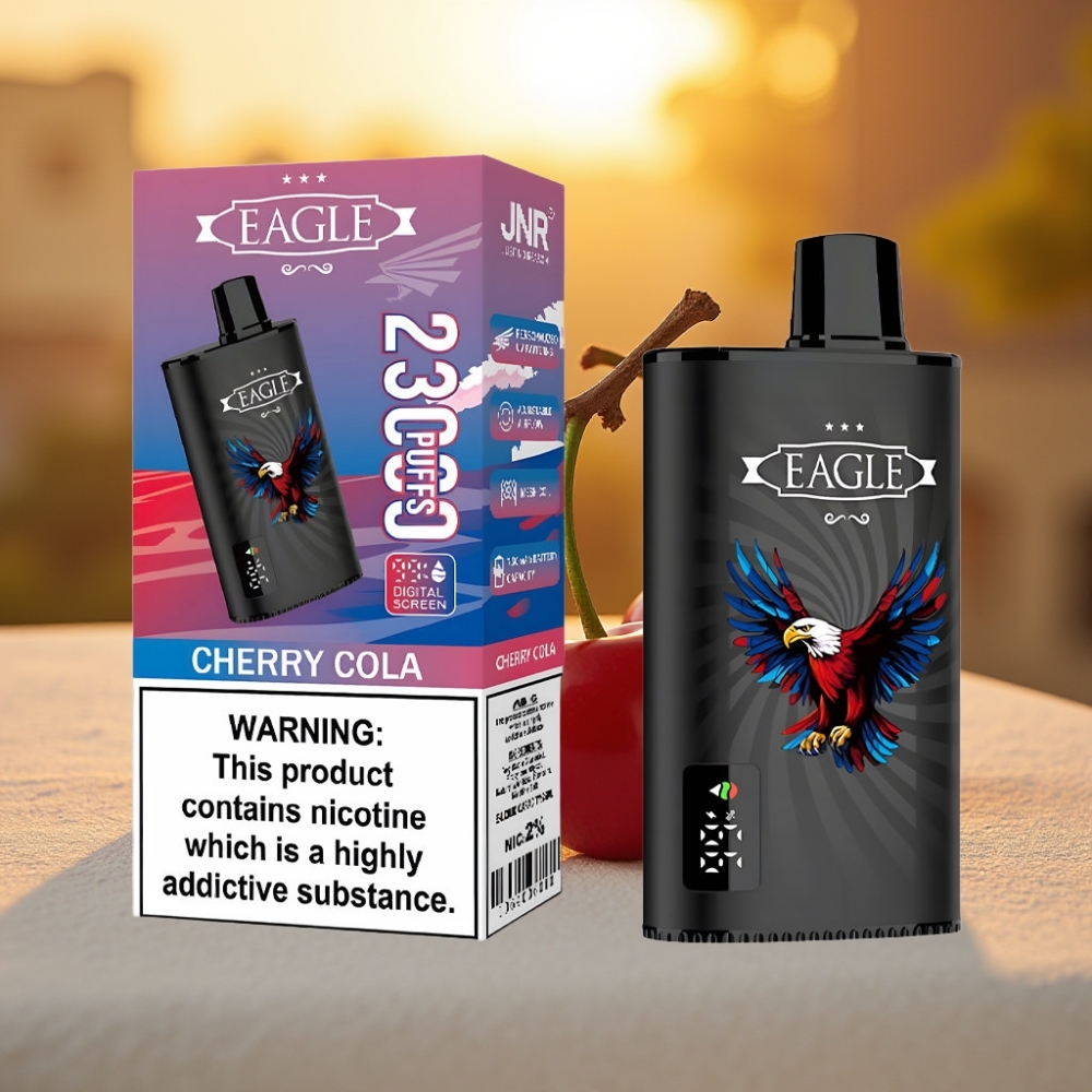 JNR EAGLE Smart 23000 Puffs Cerise Cola - Écran Digital, 1.0ohm, Airflow Réglable