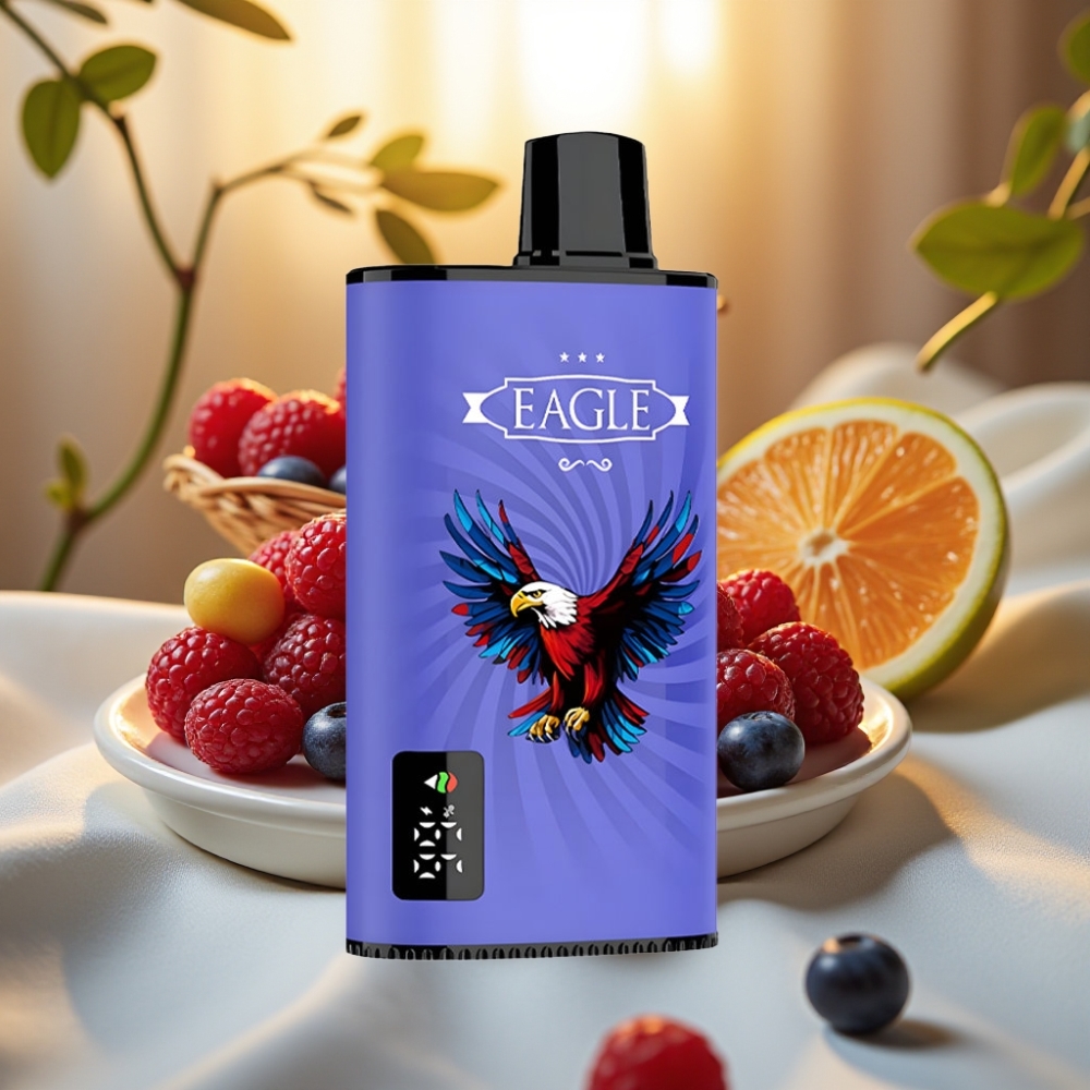 JNR EAGLE Smart 23000 Puffs Disposable Vape Blue Razz Cerise – Écran Digital, 1.0ohm Mesh, 750mAh