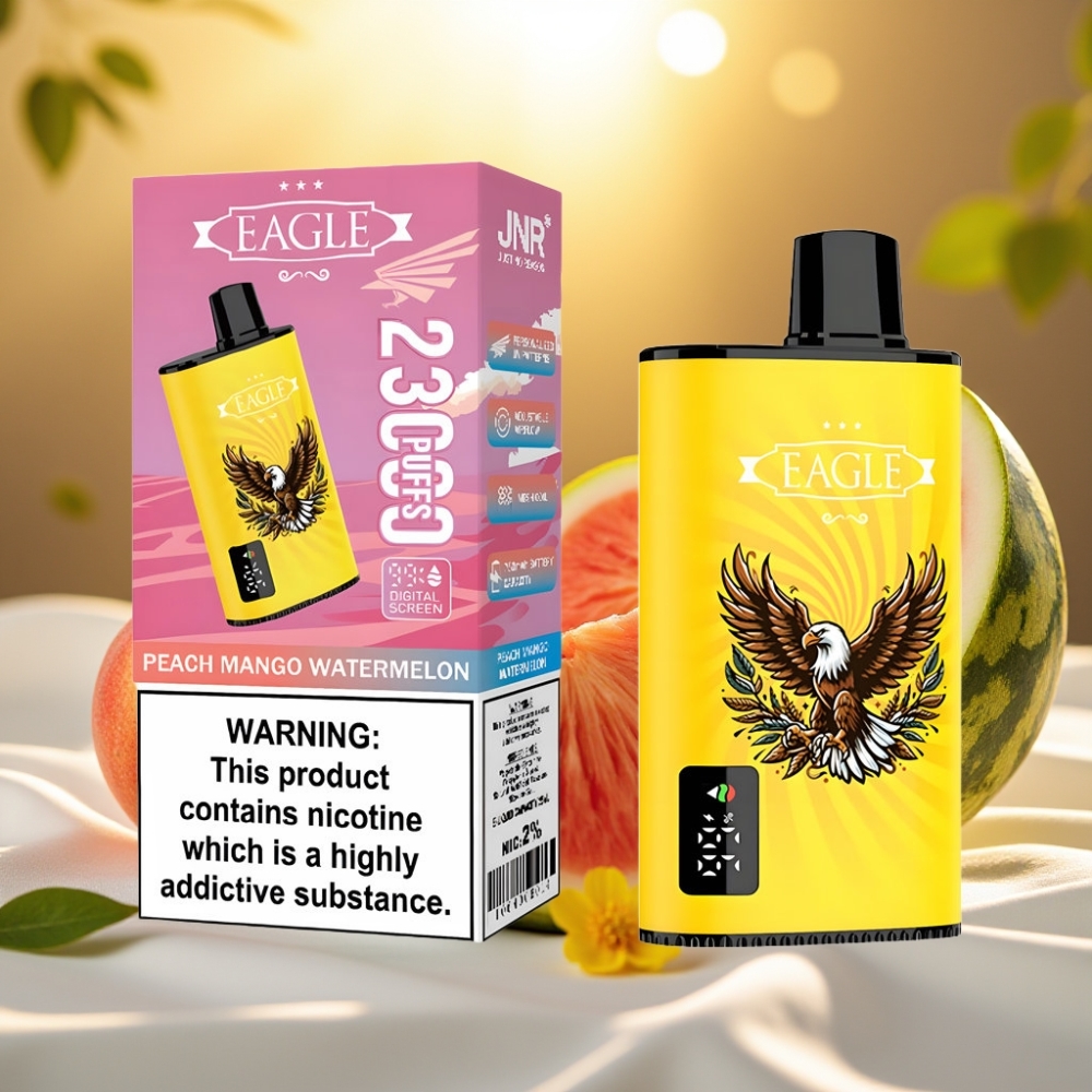 JNR EAGLE Smart 23000 Puffs Ecigarette Jetable Pêche Mangue Pastèque Écran Digital 1.0ohm 750mAh