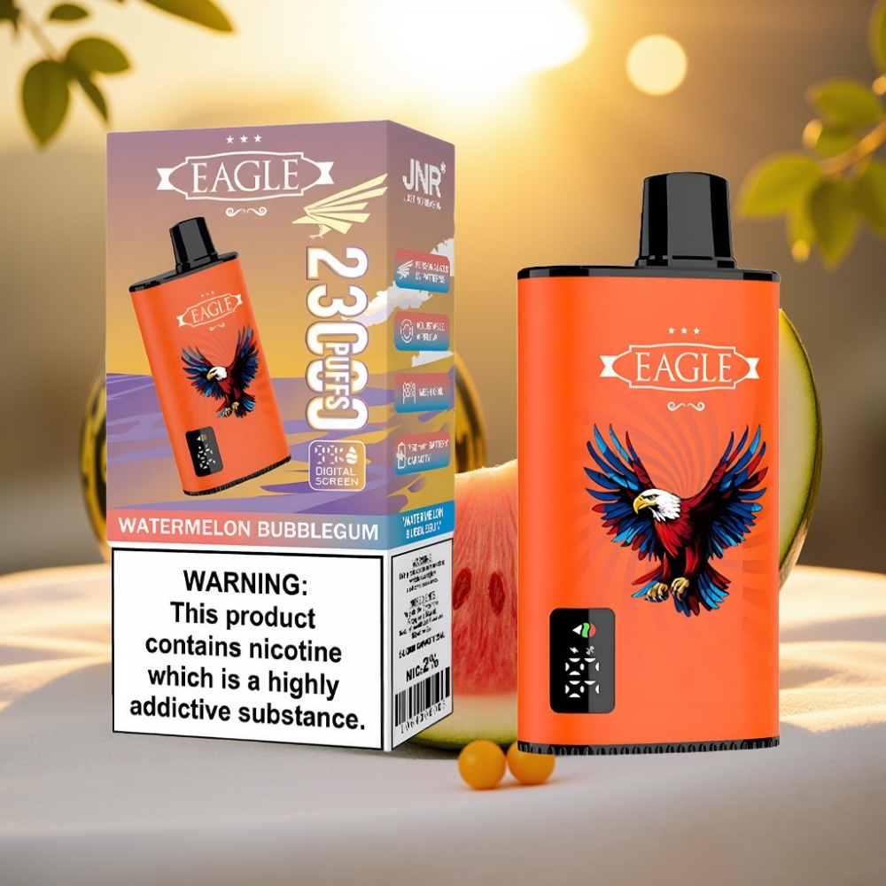 JNR EAGLE Smart 23000 Puffs Pastèque Bubblegum - Écran Digital, 25ml, 2% Nicotine