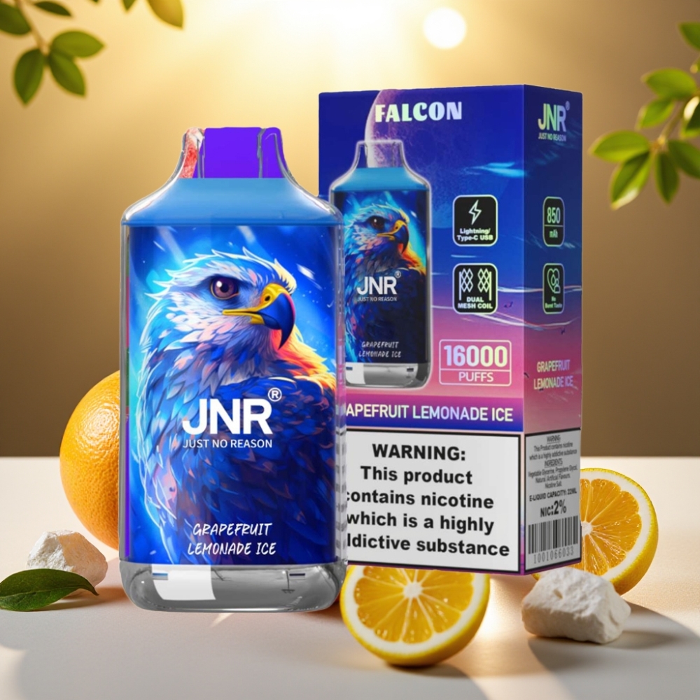 JNR Falcon 16000 Puffs Disposable Vape Pamplemousse Limonade Glacée 22ml 850mAh Dual Mesh