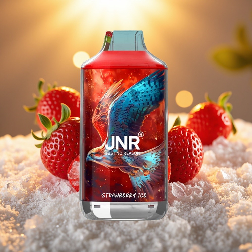 JNR Falcon 16000 Puffs Fraise Glacée - 22ml, 850mAh, Dual Mesh Coil