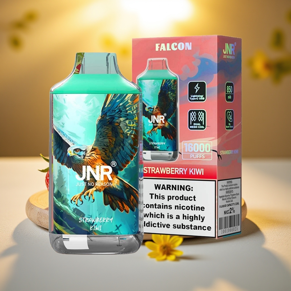 JNR Falcon Fraise Kiwi 16000 Puffs 850mAh 22ml Dual Mesh