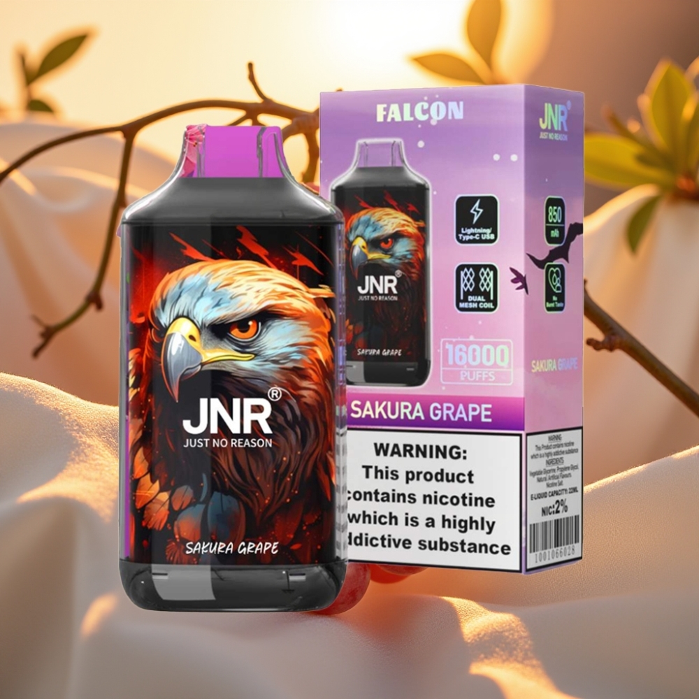JNR Falcon Sakura Raisin 16000 Puffs 850mAh 22ml Dual Mesh Coil