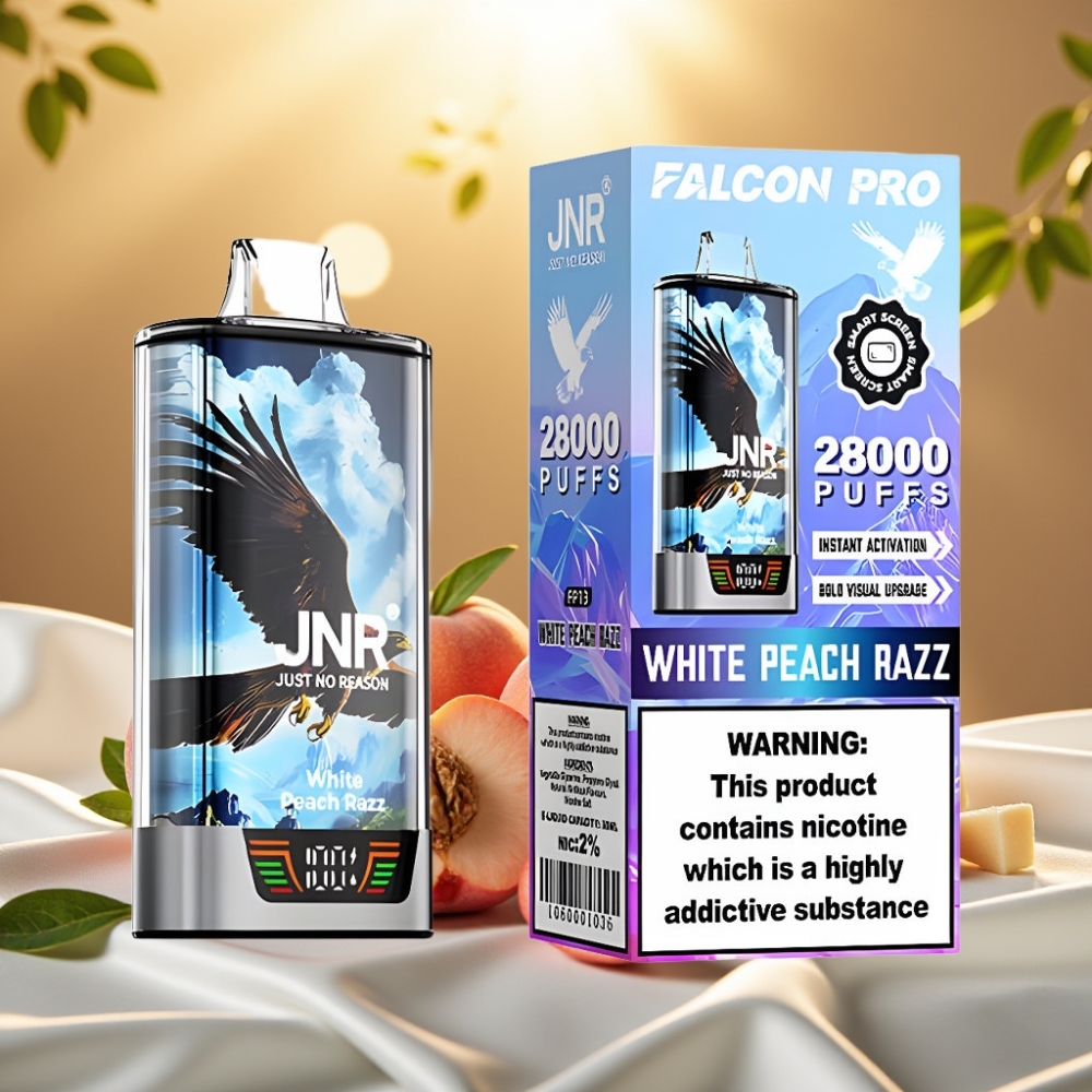 JNR Falcon Pro 28000 Pêche Blanche Framboise 30ml 5% 950mAh