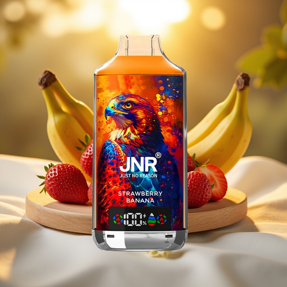 JNR Falcon X 18000 Puffs Fraise Banane - 24ml, Dual Mesh Coil, Type-C