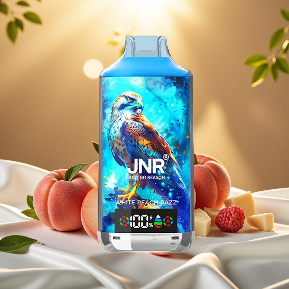 JNR Falcon X 18000 Puffs Pêche Blanche Framboise 24ml 750mAh Dual Mesh