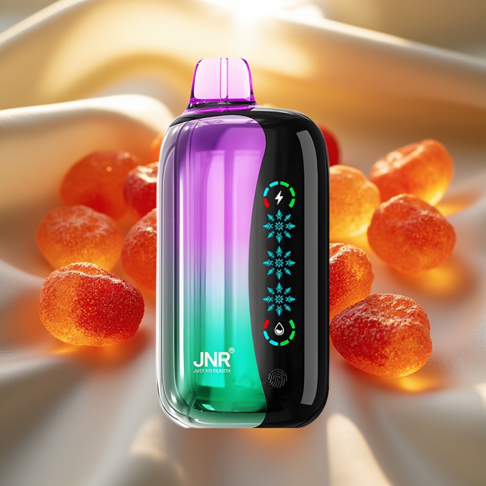 JNR Flex Ice 21000 Puffs Bonbons Cerise Acidulé, 26ml, Airflow Réglable, 1.2 Ohm Dual Mesh