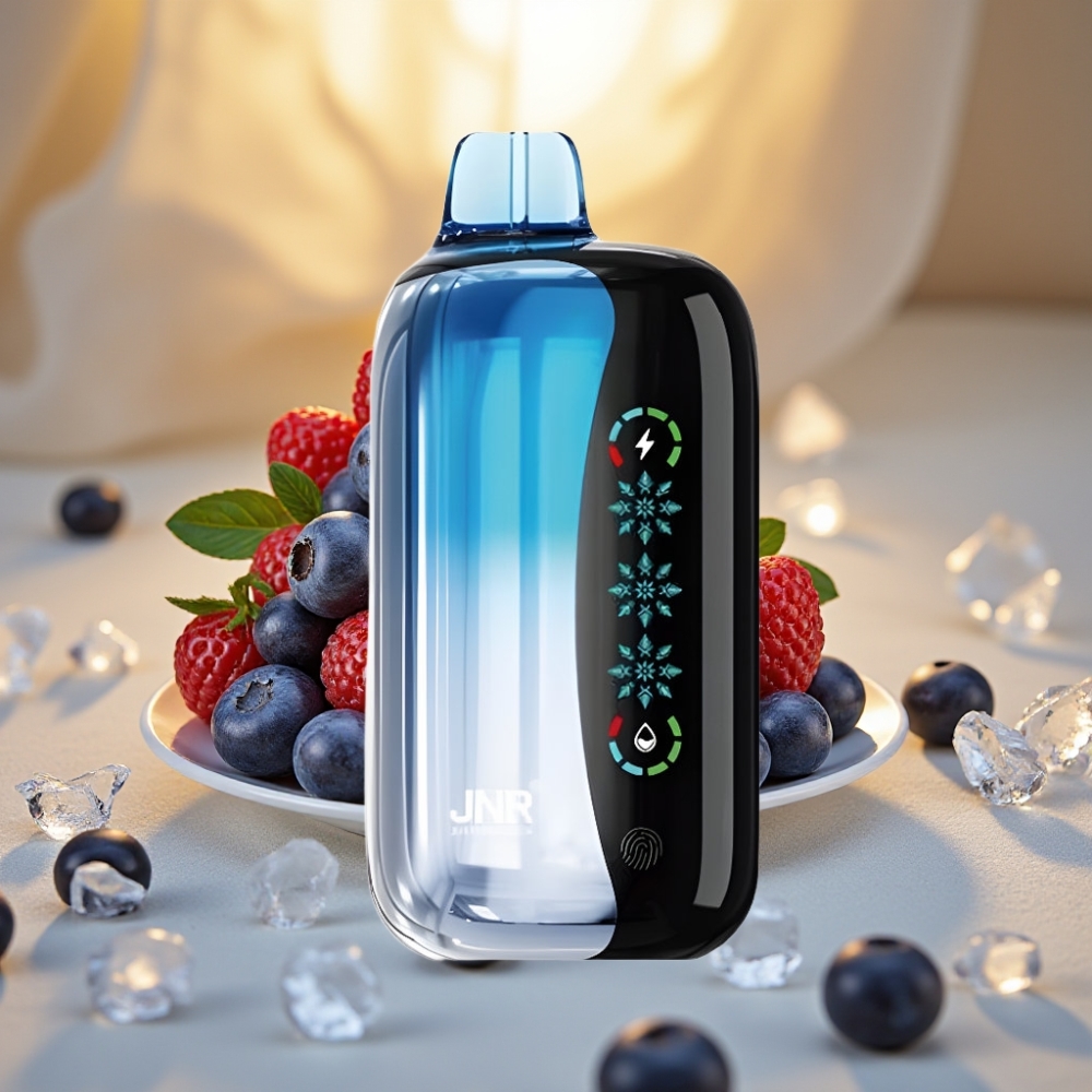 JNR Flex Ice 21000 Puffs Disposable Vape Myrtille Glacé - 26ml, 1.2 Ohm, Airflow Réglable