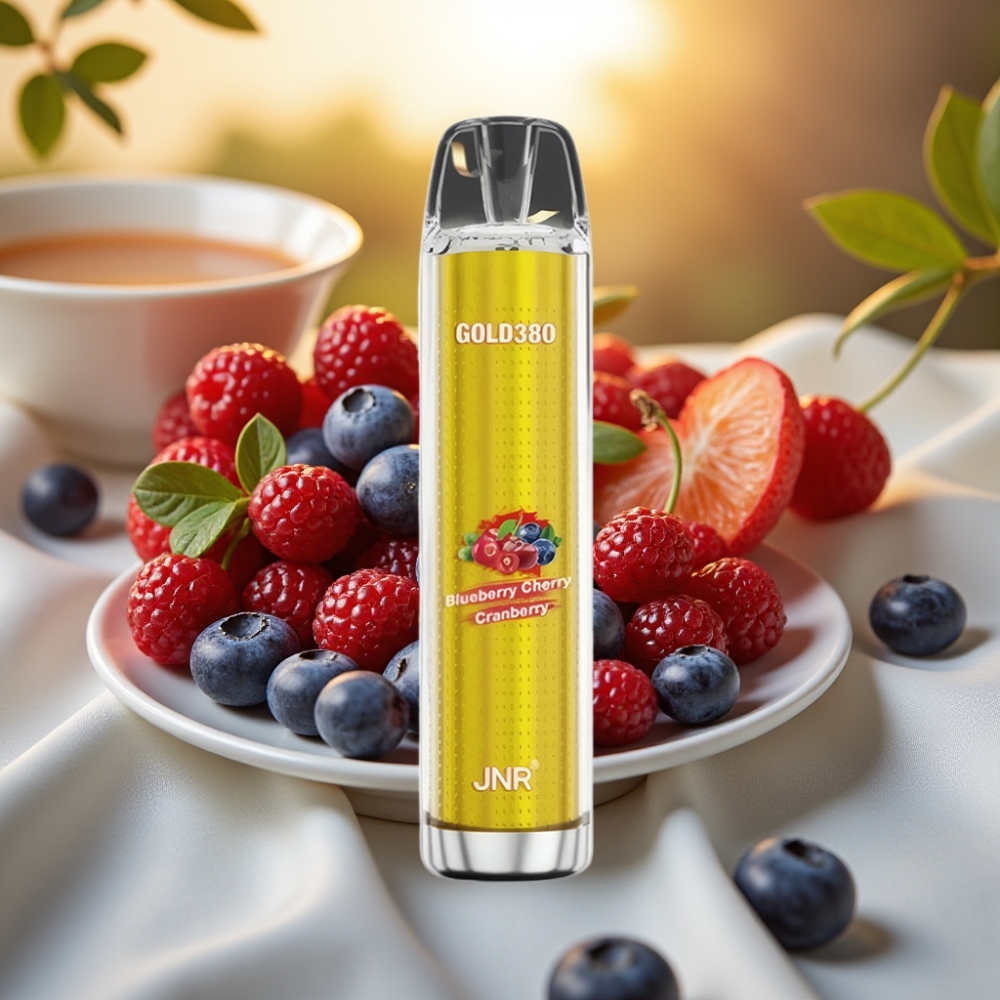 JNR Gold380 6000 Puffs Disposable Vape Myrtille Cerise Cranberry 13ml 1500mAh