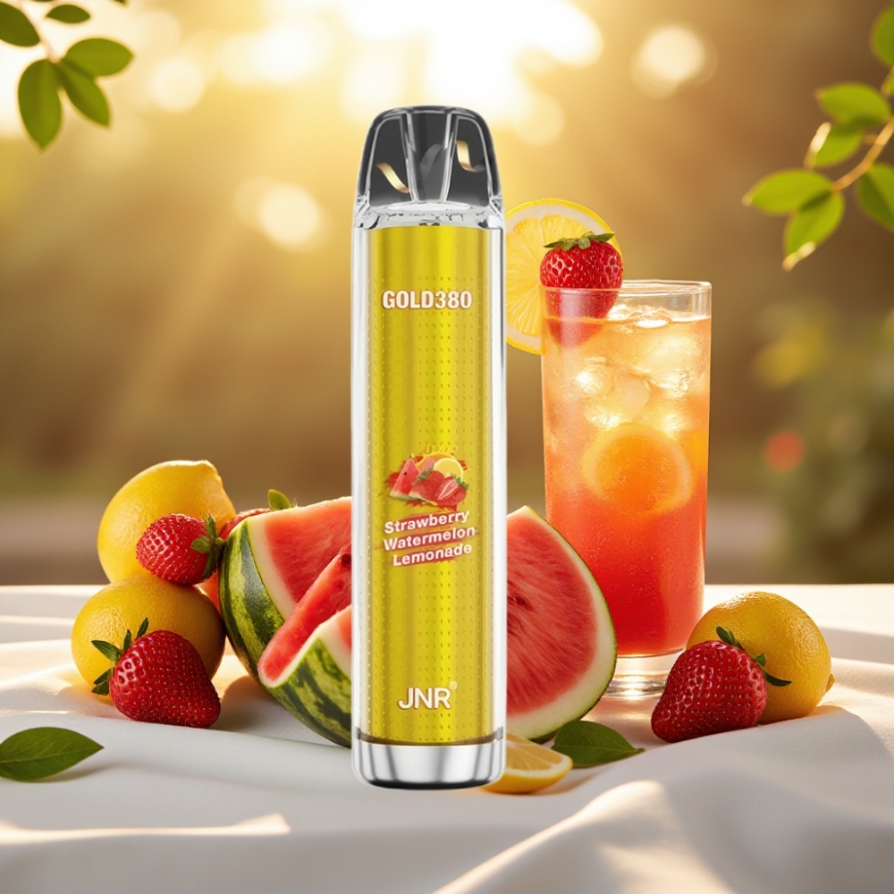 JNR Gold380 6000 Puffs Fraise Pastèque Citronnade 6000 Puffs 1500mAh 13ml