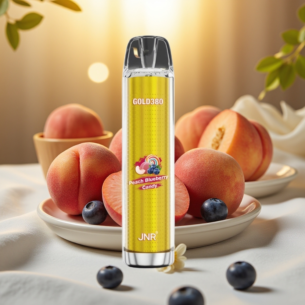 JNR Gold380 6000 Puffs Pêche Myrtille 13ml 1500mAh 1.0ohm