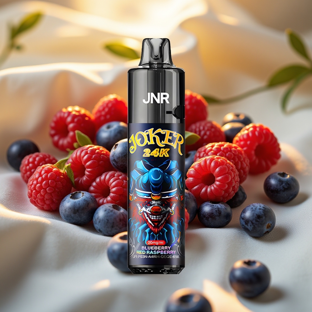 JNR Joker 24K Puffs 2+10ml Rechargeable 800mAh Type-C Myrtille Framboise Rouge