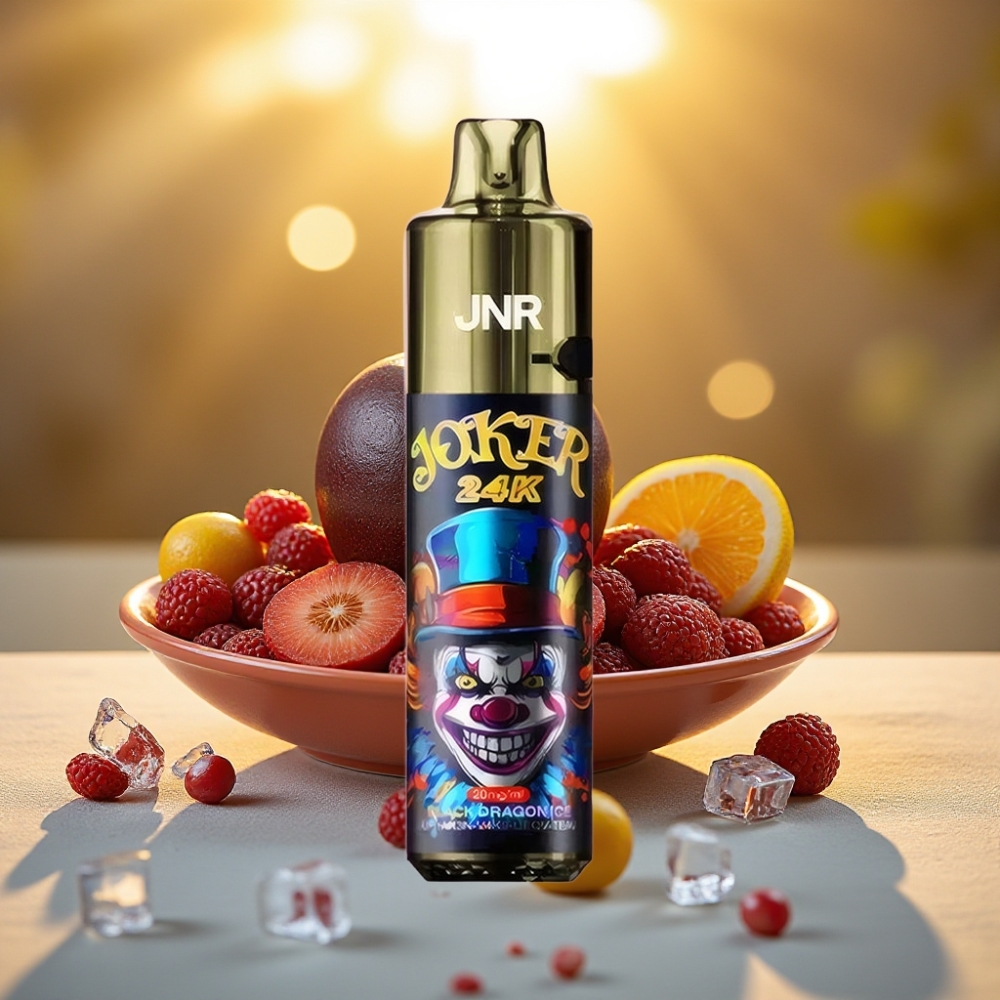 JNR Joker 24K Puffs Dragon Noir Glacé - 24000 Puffs, 2% Nicotine, 10ml