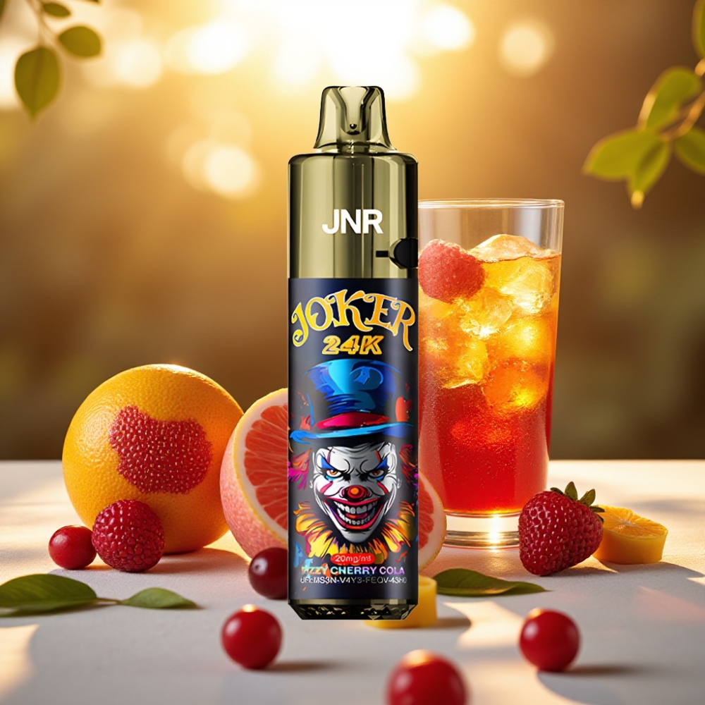 JNR Joker 24K Puffs Rechargeable 2+10ml Cherry Cola Pétillante 800mAh 24000 Puffs