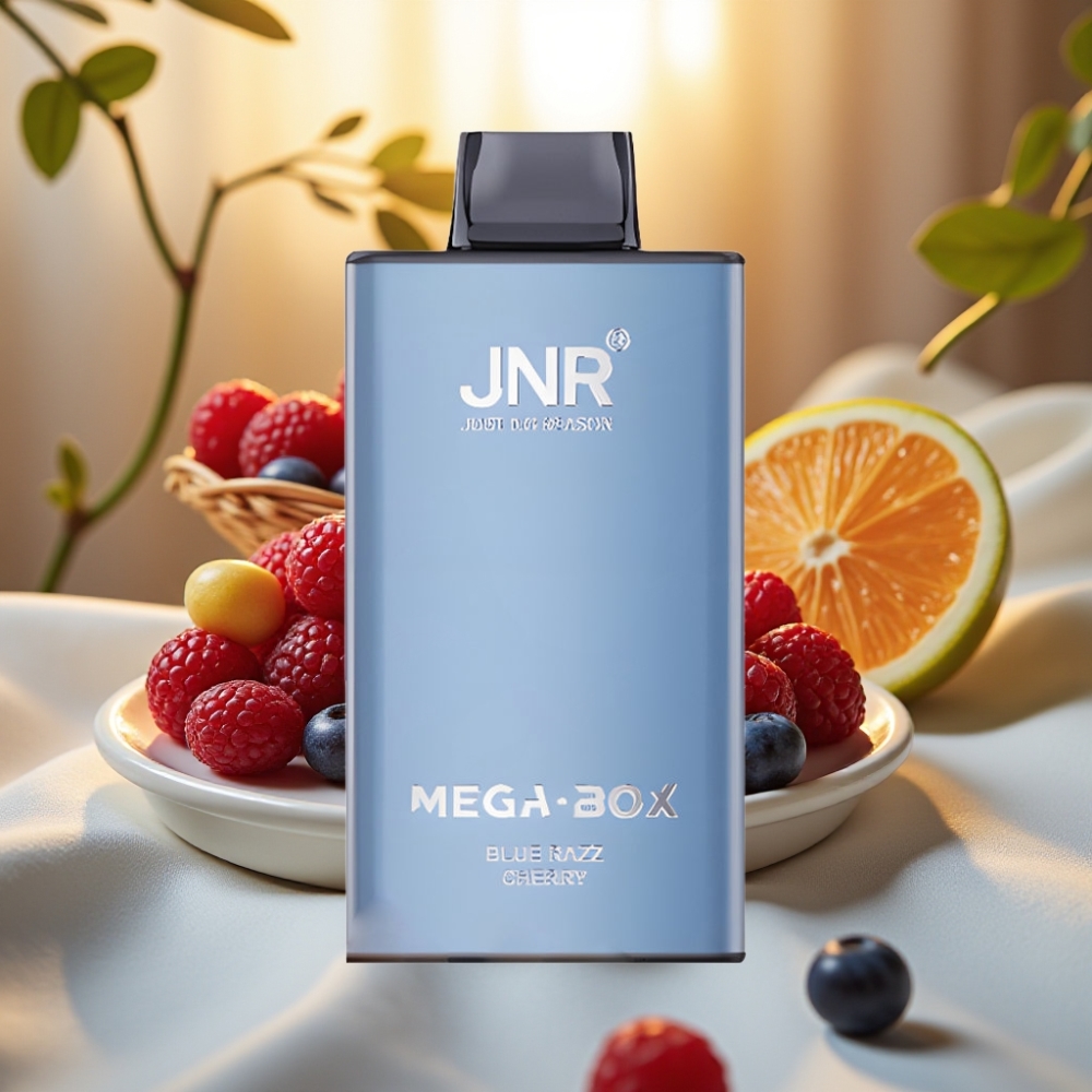 JNR Mega Box 25000 Puffs Disposable Vape Cerise Bleue Raz 30ml 850mAh Dual Mesh