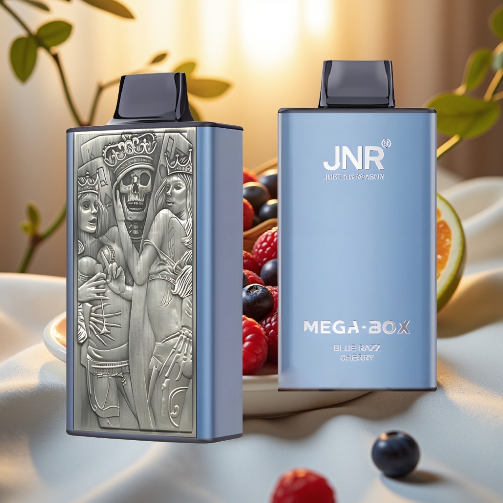 JNR Mega Box 25000 Puffs Disposable Vape Cerise Bleue Raz 30ml 850mAh Dual Mesh