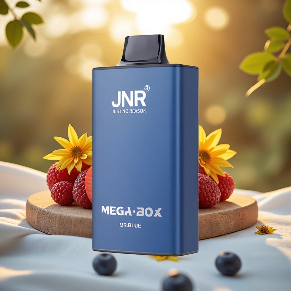 JNR Mega Box 25000 Puffs Disposable Vape Monsieur Bleu - 30ml, Dual Mesh, Type-C