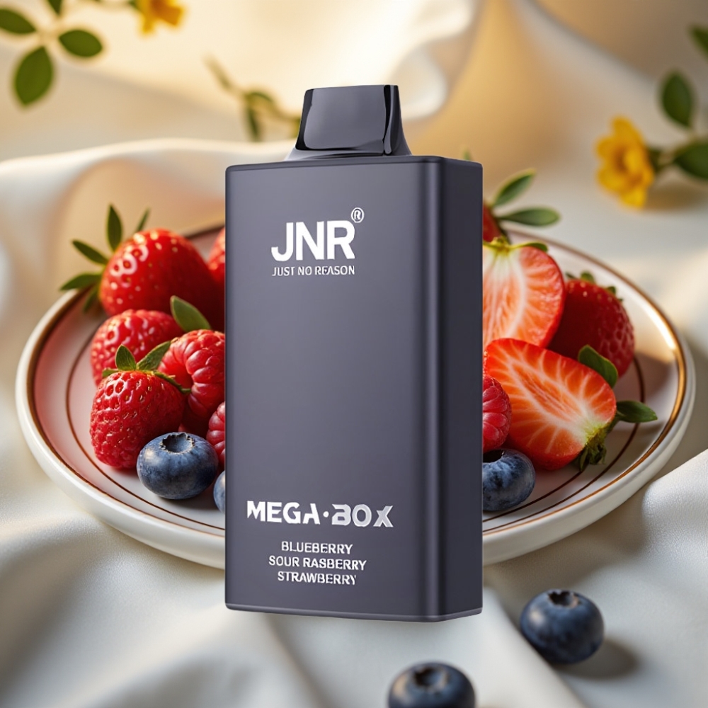 JNR Mega Box 25000 Puffs Disposable Vape Myrtille Framboise Aigre Fraise 30ml 850mAh
