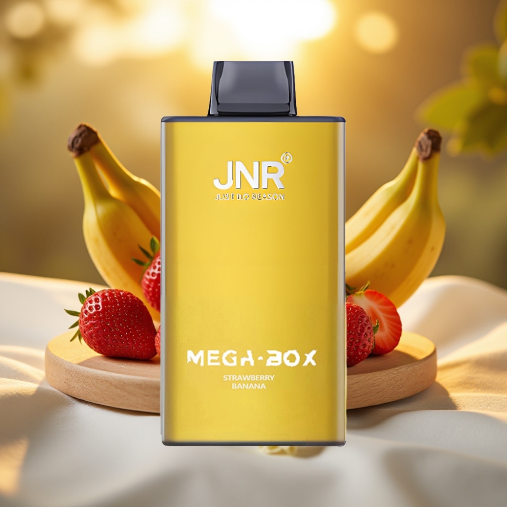 JNR Mega Box 25000 Puffs Fraise Banane - 30ml, 850mAh, Dual Mesh Coil