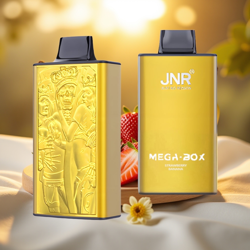 JNR Mega Box 25000 Puffs Fraise Banane - 30ml, 850mAh, Dual Mesh Coil