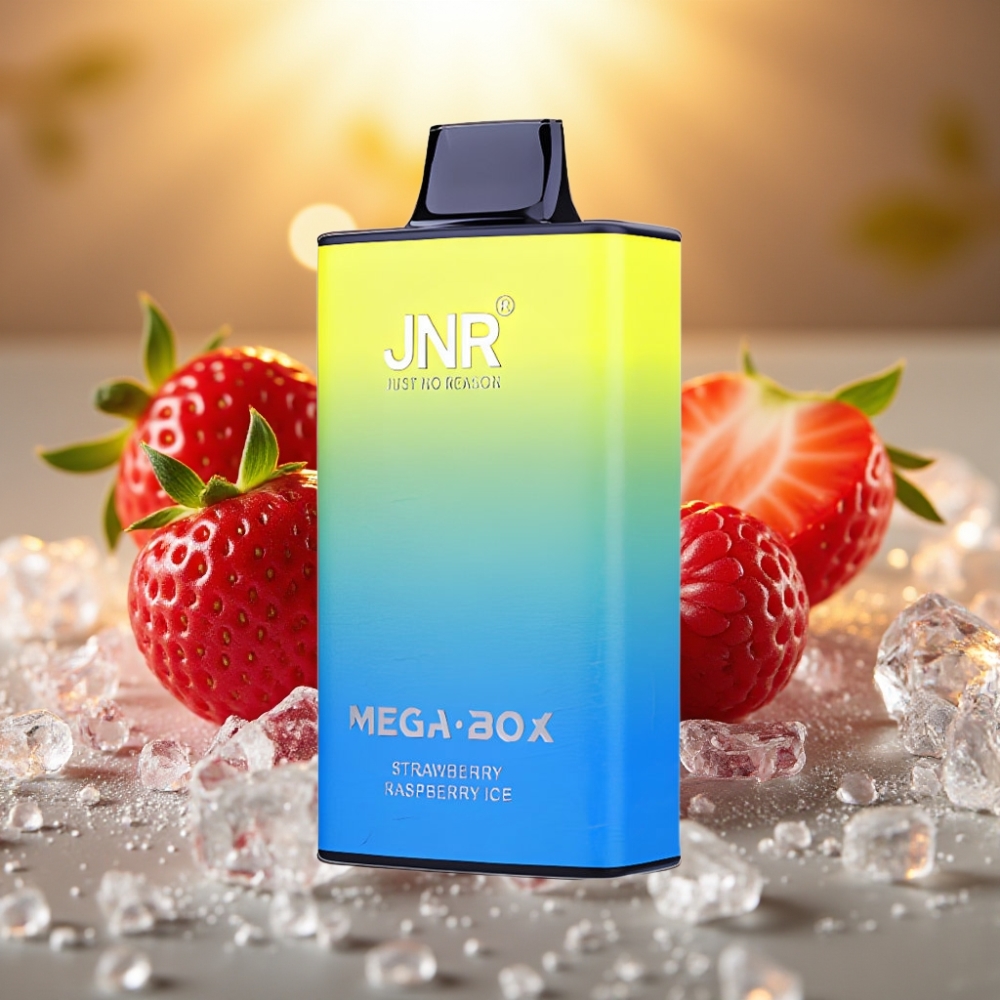 JNR Mega Box 25000 Puffs Fraise Framboise Glacée - 30ml, 850mAh, Charge Type-C
