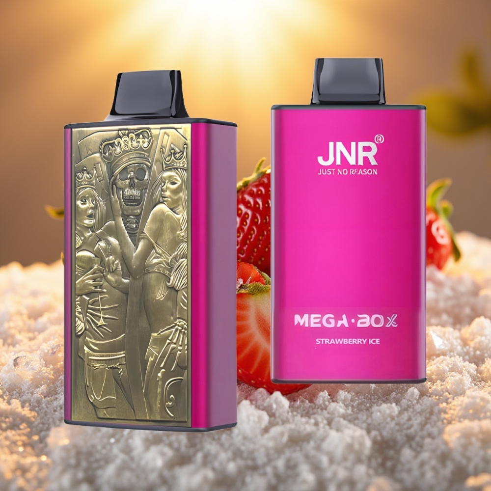 JNR Mega Box 25000 Puffs Fraise Glacée - 30ml, 850mAh, Dual Mesh