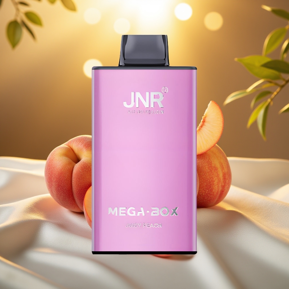 JNR Mega Box 25000 Puffs Pêche Juteuse 30ml 850mAh Dual Mesh