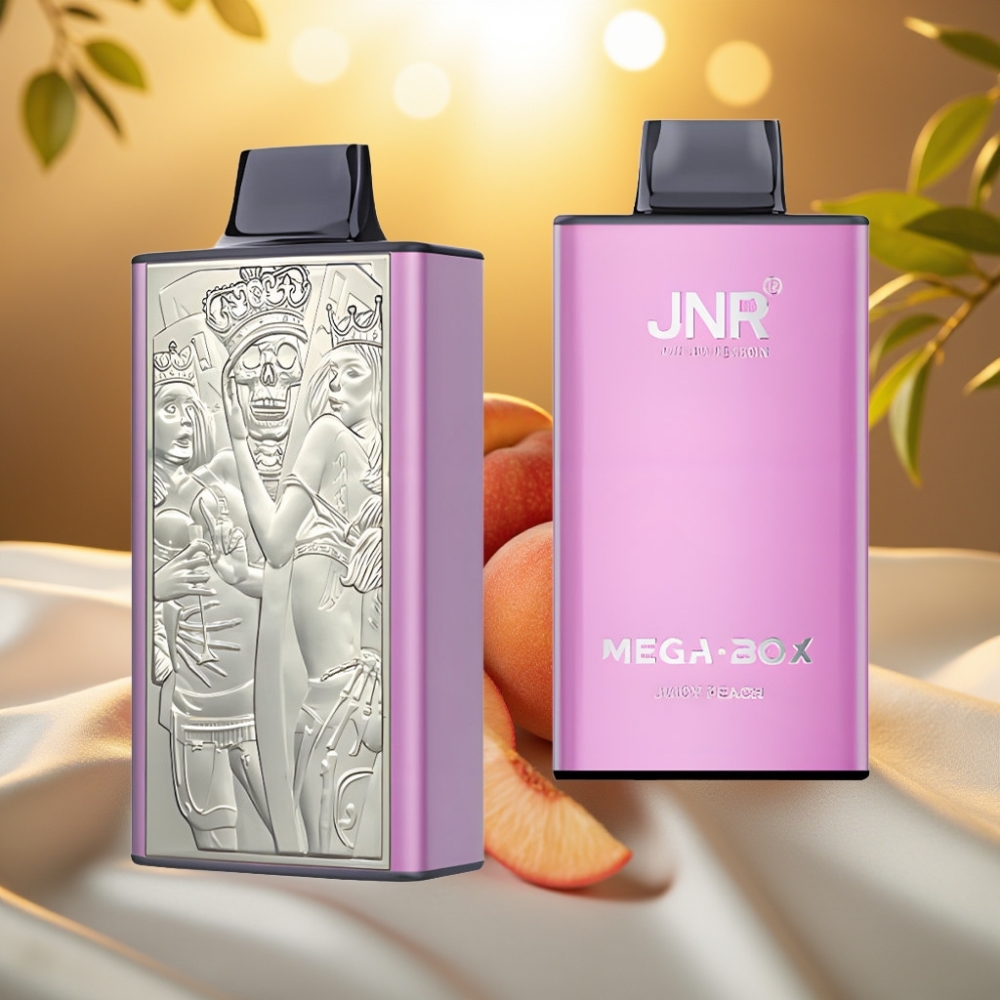 JNR Mega Box 25000 Puffs Pêche Juteuse 30ml 850mAh Dual Mesh