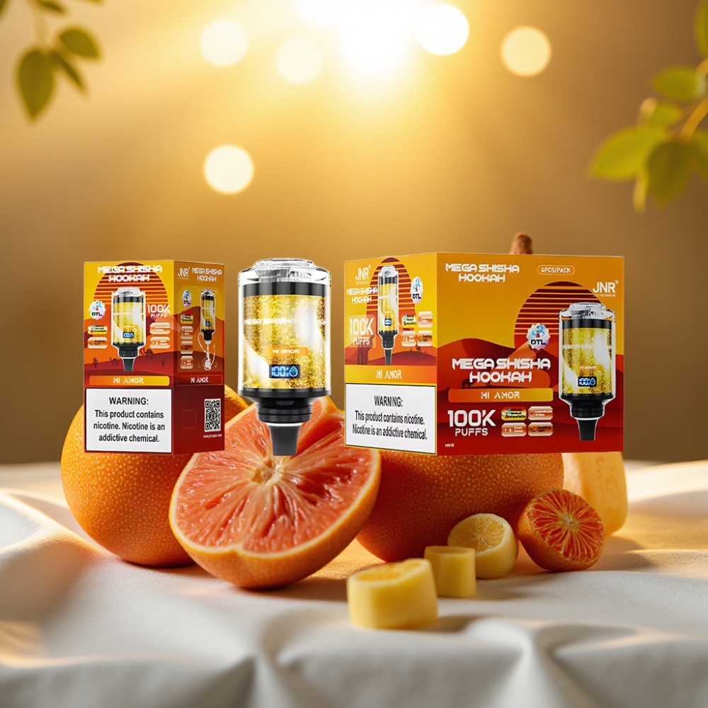 JNR Mega Shisha Hookah 100K Desktop Compatibility Mi Amor 60ml 2200mAh Type-C
