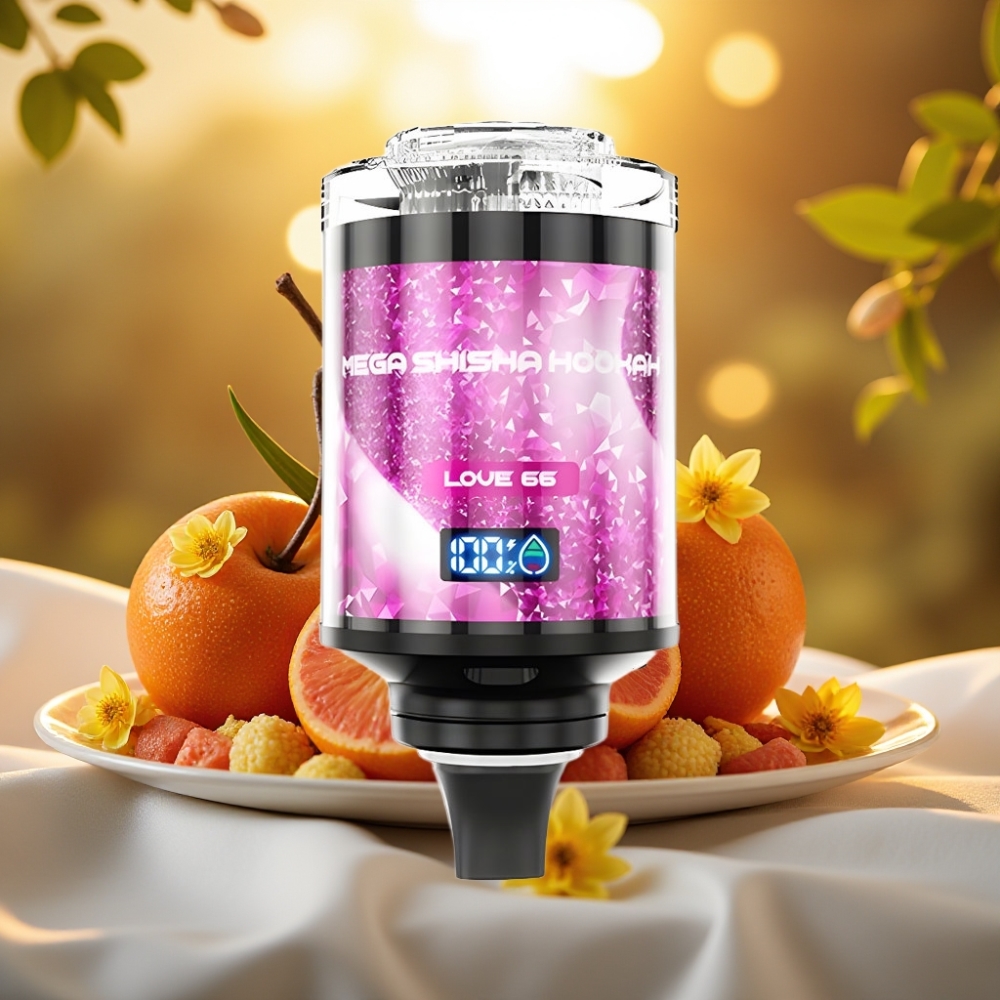 JNR Mega Shisha Hookah Compatible Bureau 100K Love 66 60ml 2200mAh Type-C