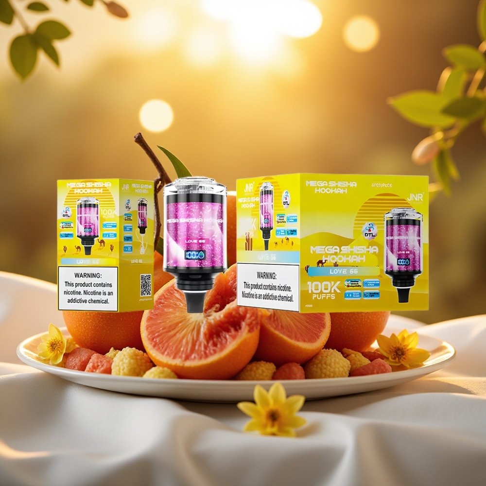JNR Mega Shisha Hookah Compatible Bureau 100K Love 66 60ml 2200mAh Type-C