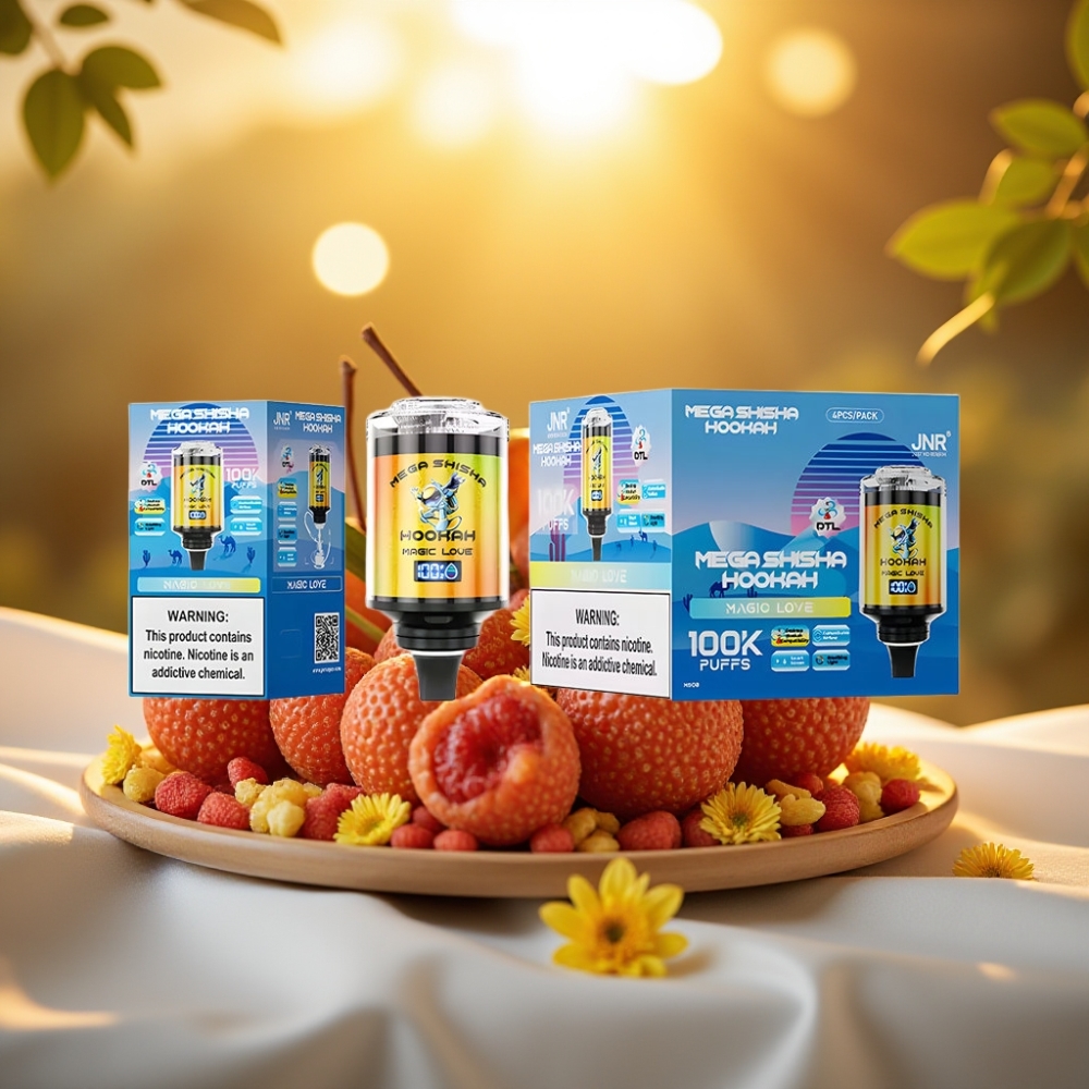 JNR Mega Shisha Hookah Desktop Compatibility 100K 60ml 2200mAh Type-C Amour Magique