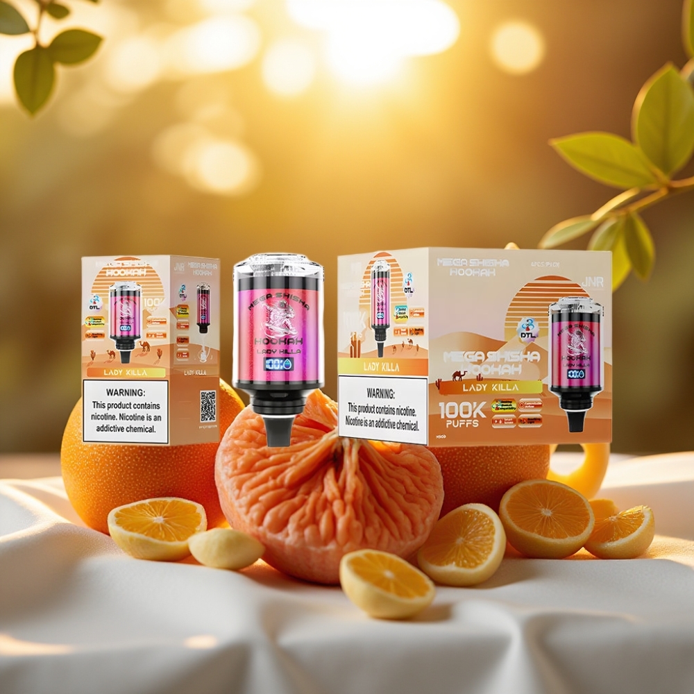 JNR Mega Shisha Hookah Desktop Compatibility Lady Killa 100000 puffs 60ml 2200mAh