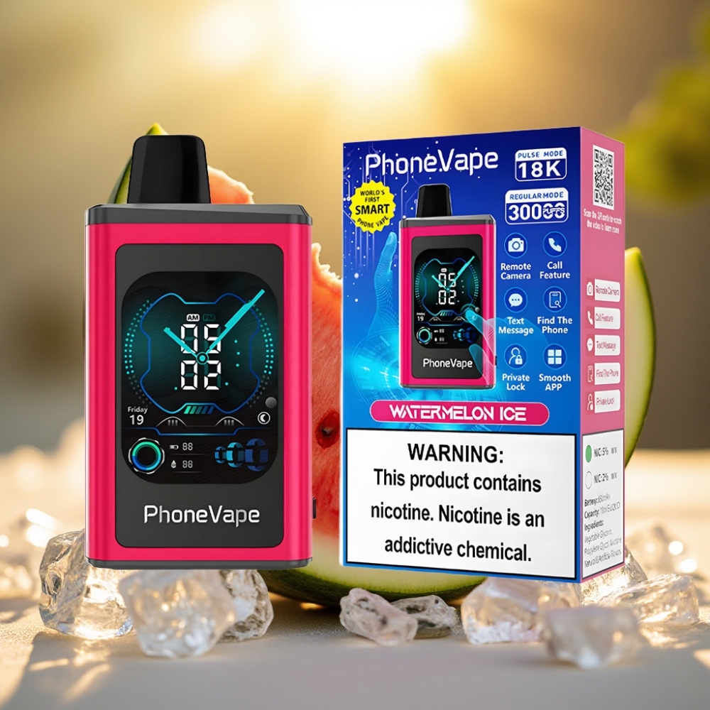 JNR PhoneVape 30000 bouffées Rechargeable 850mAh Glace Pastèque