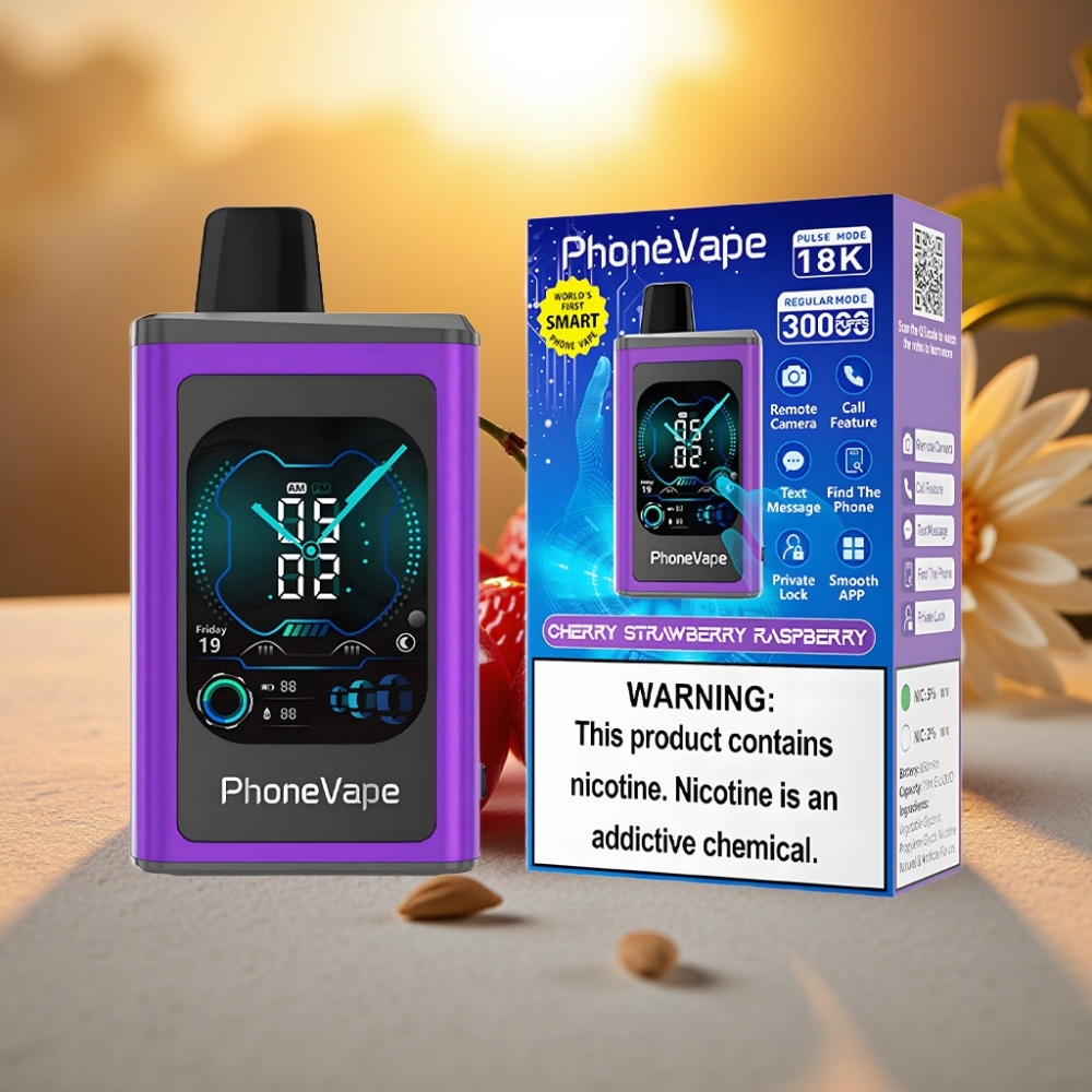 JNR PhoneVape 30000 bouffées Rechargeable Type-C Cerise Fraise Framboise