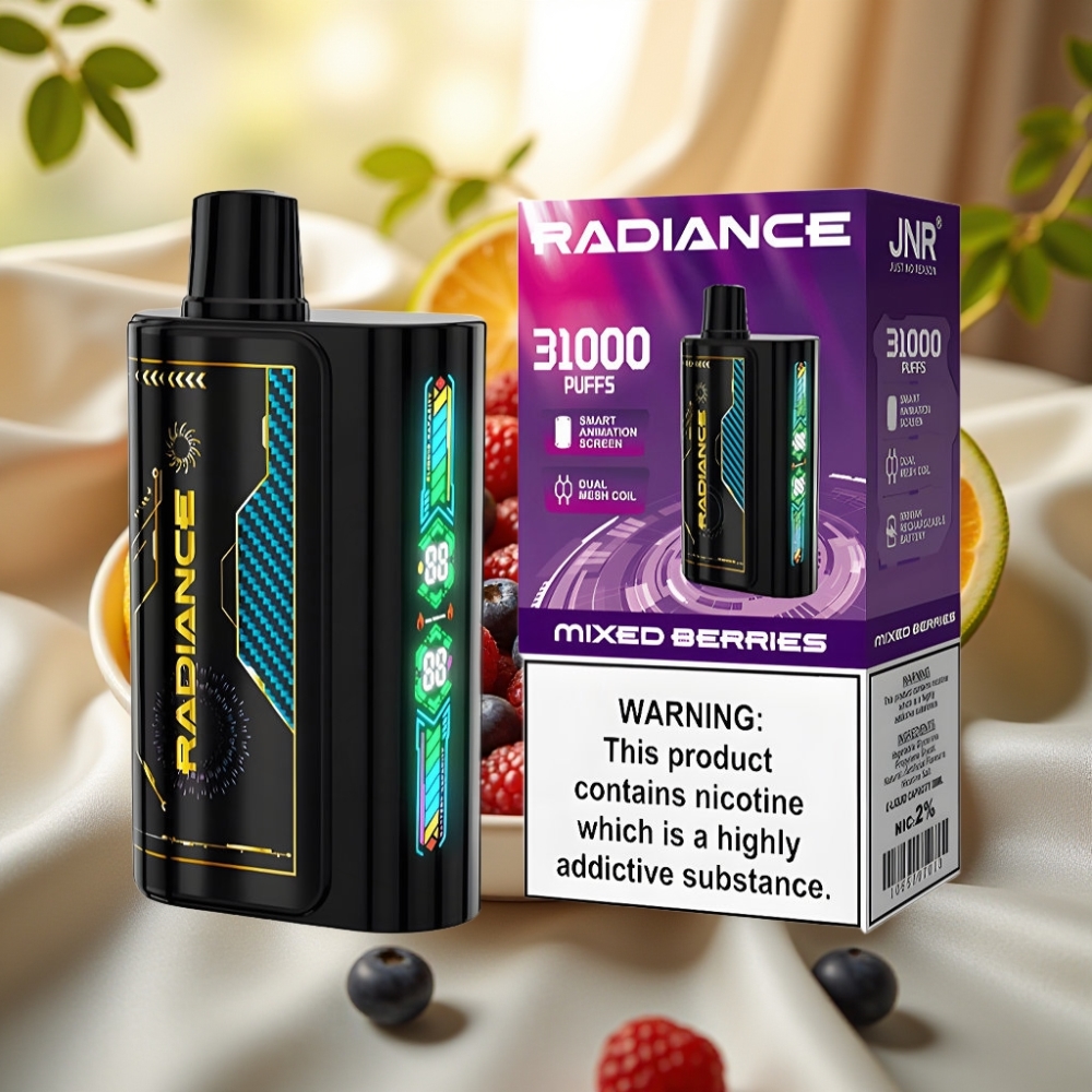 JNR Radiance 31000 Puffs Baie Mixte, 28ml, Double Mesh, Batterie Rechargeable
