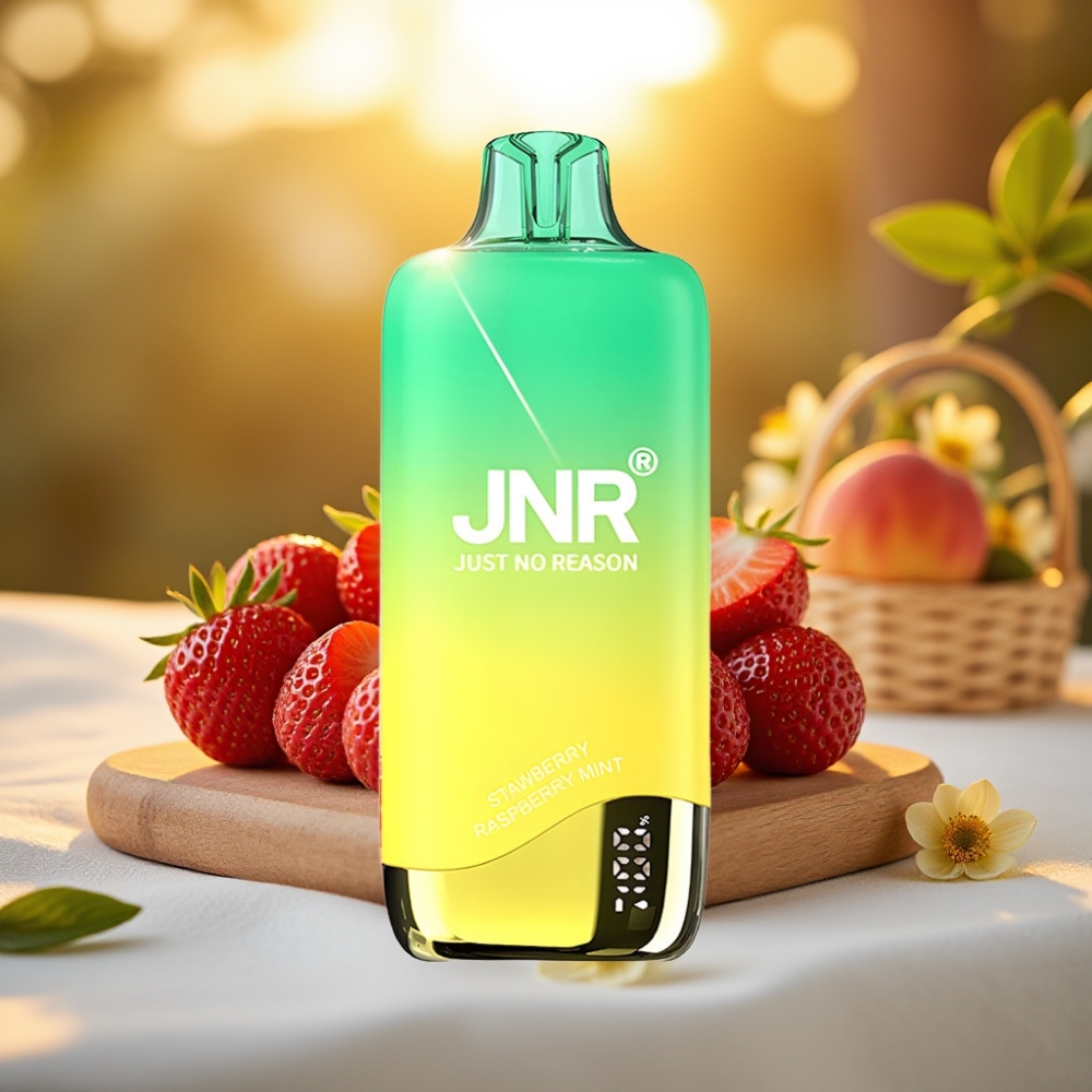 JNR Rainbow 10500 Puffs Disposable Vape Fraise-Pêche-Menthe 18ml 5% 10500 Puffs