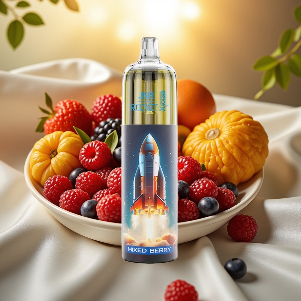 JNR Rocket-X 12400 Puffs Baie Mixte Airflow Réglable RGB 1.2ohm 850mAh 25ml Type-C