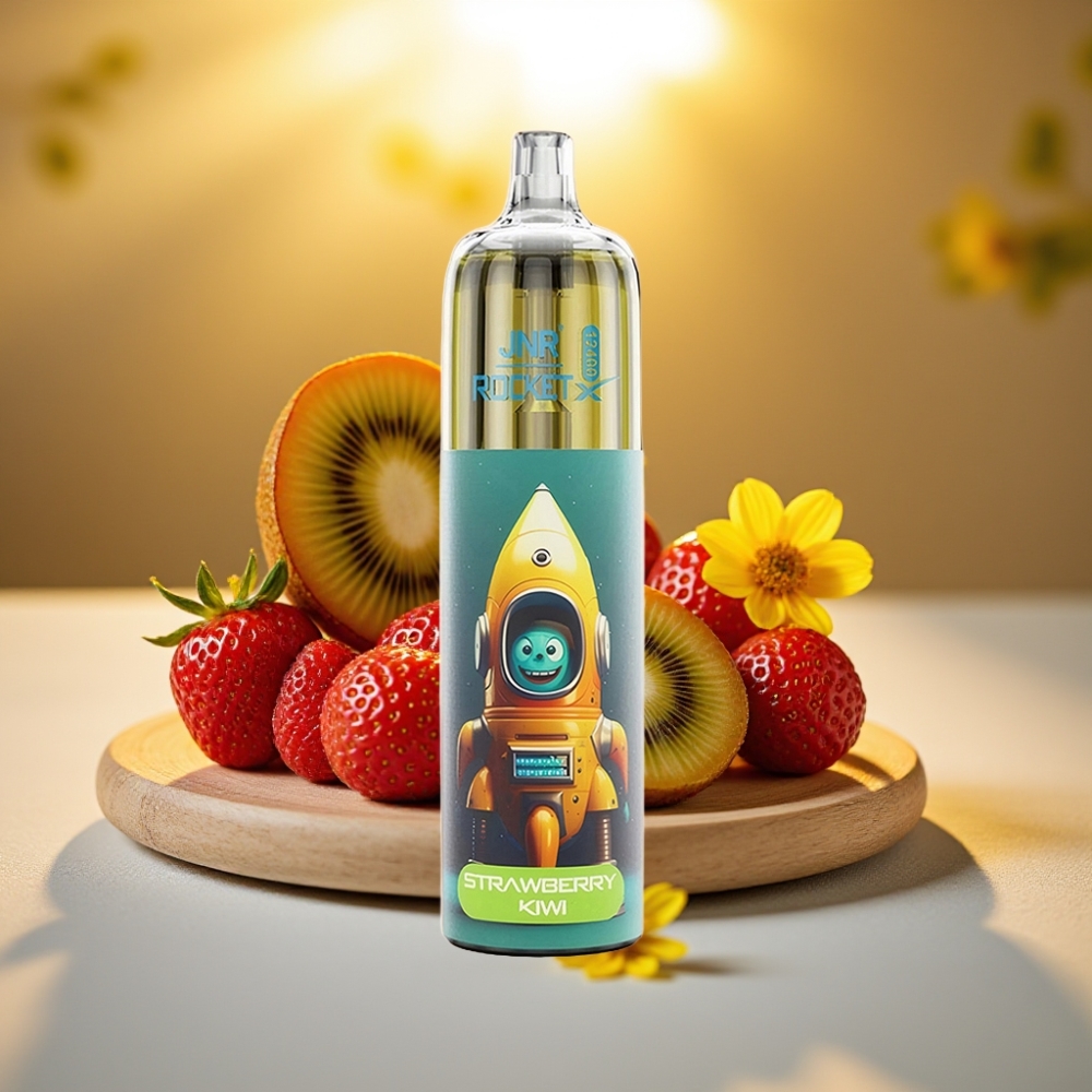 JNR Rocket-X 12400 Puffs Disposable Vape Fraise Kiwi - Airflow Réglable, 25ml, 5% Nicotine
