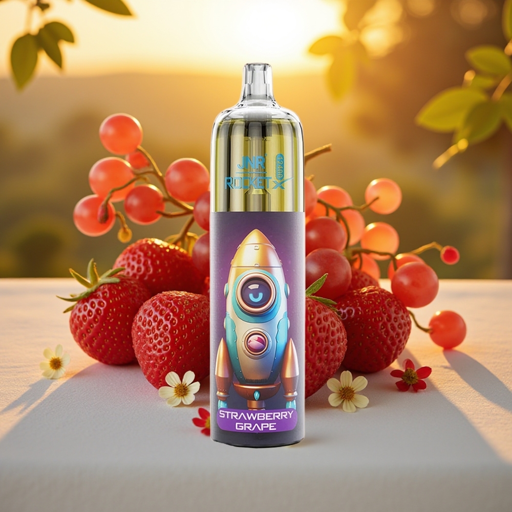 JNR Rocket-X 12400 Puffs Disposable Vape Fraise Raisin - 25ml, 850mAh, 1.2ohm