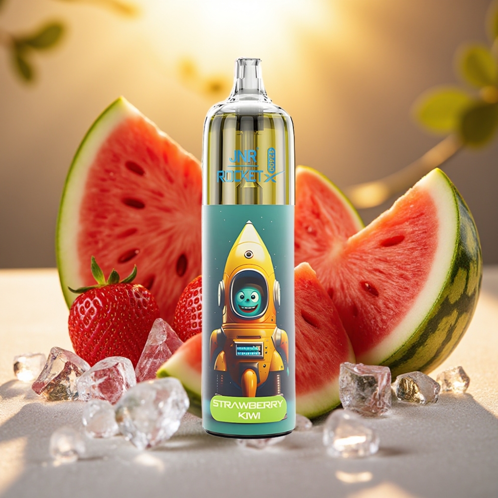 JNR Rocket-X 12400 Puffs Fraise Pastèque Glacée avec Airflow Réglable et RGB