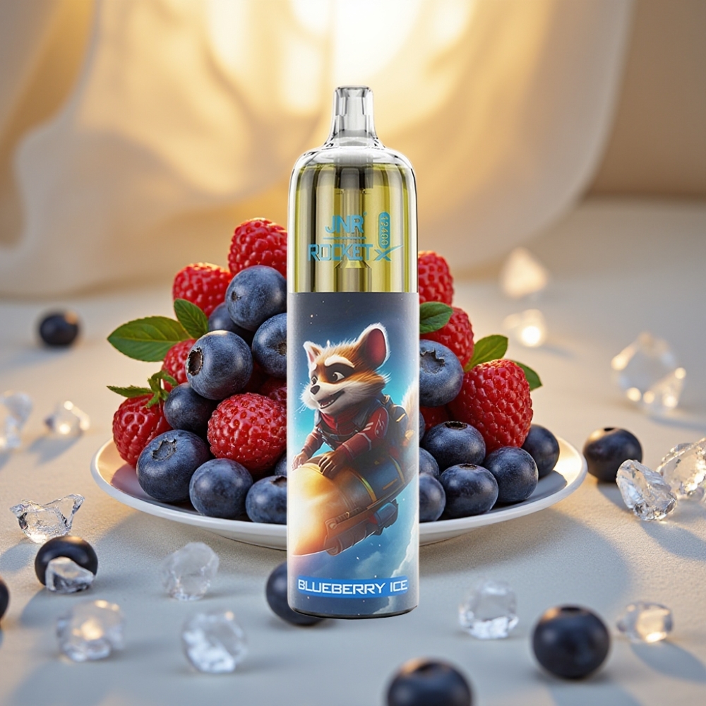 JNR Rocket-X 12400 Puffs Glace Myrtille Airflow Réglable 25ml 5%