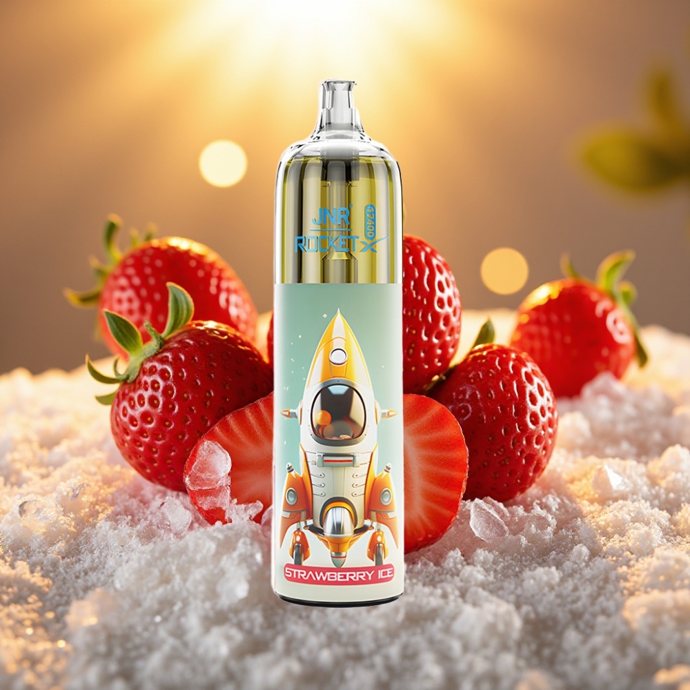 JNR Rocket-X 12400 Puffs Glace à la Fraise, 25ml, 850mAh, Type-C