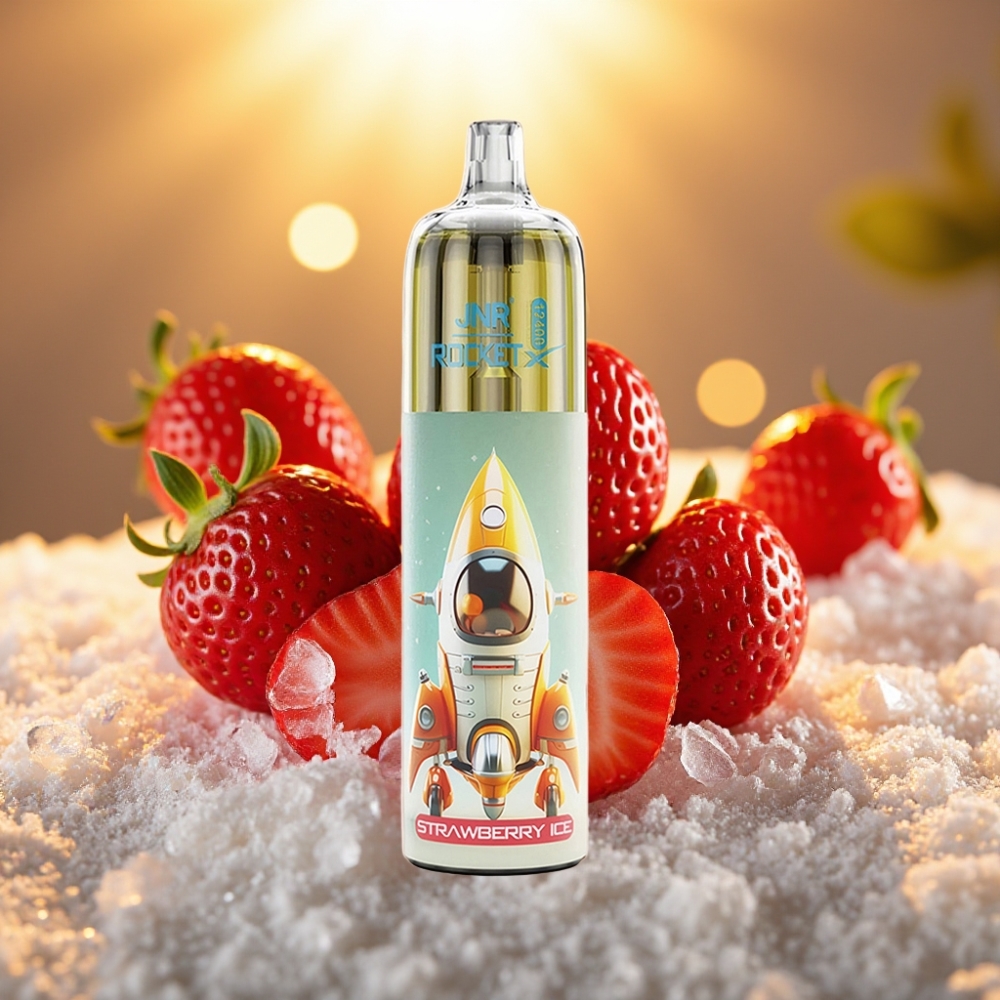 JNR Rocket-X 12400 Puffs Glace à la Fraise, 25ml, 850mAh, Type-C