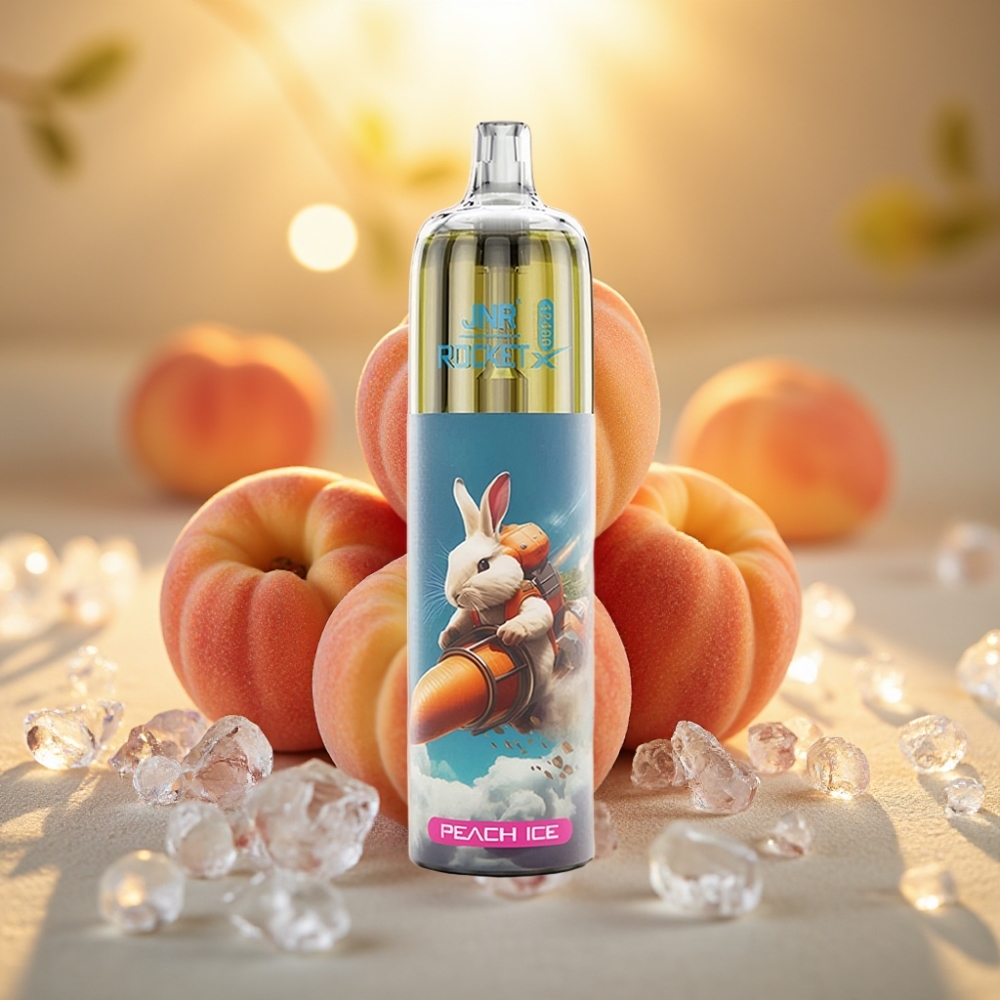 JNR Rocket-X 12400 Puffs Pêche Glacée avec Airflow Réglable et Batterie 850mAh